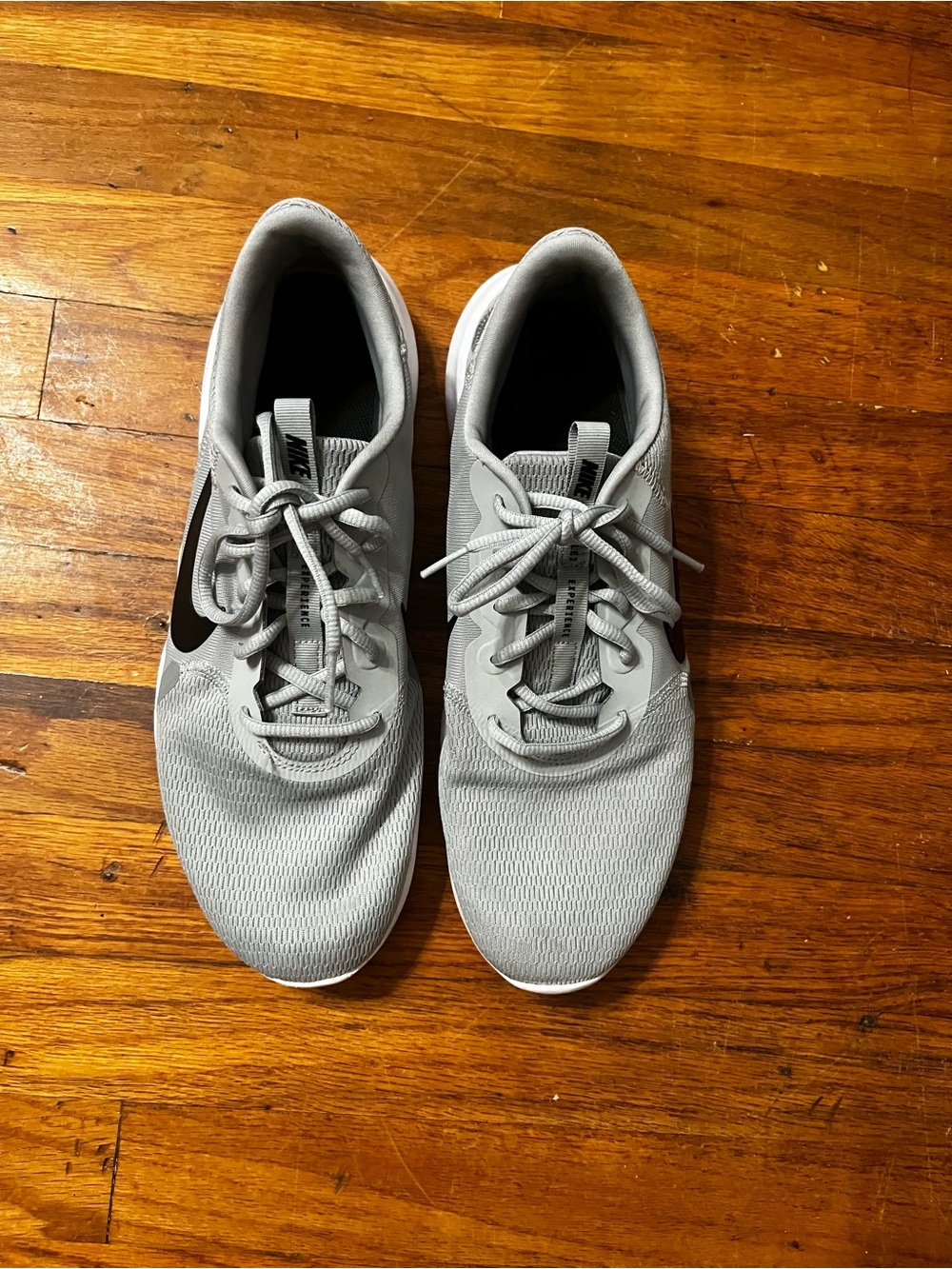 Nike Men’s Light Gray and Black Athletic Running Shoes
